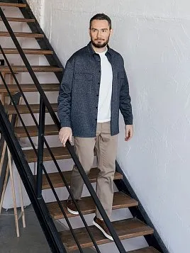 РУБАШКА МУЖСКАЯ PEPLOS JA24124-O ТЕМНО-СИНИЙ