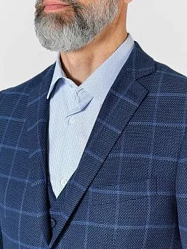 КОСТЮМ МУЖСКОЙ PEPLOS SU23012-SL СИНИЙ (ЖИЛЕТ ОТДЕЛЬНО)