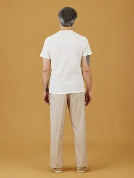 ФУТБОЛКА ИЗ ФАКТУРНОЙ ТКАНИ TSR26101-R БЕЛАЯ