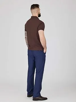 КОРИЧНЕВАЯ РУБАШКА-ПОЛО ИЗ ТКАНИ ПИКЕ TSP26008-LR 