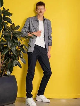 СОРОЧКА ДЛЯ МАЛЬЧИКА MAJESTIC LEGATE SH23J141-SL ТЕМНО-СИНИЙ (Трикотажная)