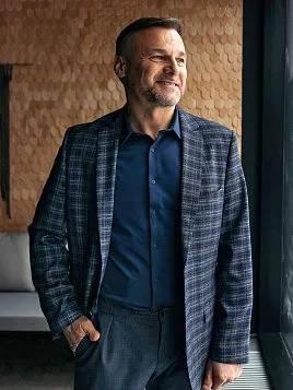 СОРОЧКА МУЖСКАЯ MAJESTIC LEGATE SH23139-SL ТЕМНО-СИНИЙ (ТРИКОТАЖНАЯ)