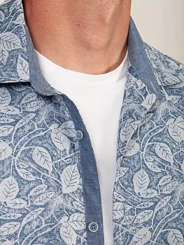 СОРОЧКА МУЖСКАЯ MAJESTIC LEGATE SH20131-К-R СИНИЙ