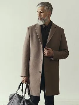 МУЖСКОЕ ПАЛЬТО OW26101-CT БЕЖЕВОЕ