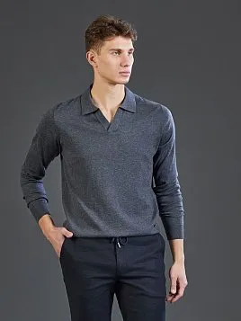 ТРИКОТАЖНАЯ РУБАШКА KN26SH052 ТЕМНО-СЕРАЯ