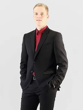 КОСТЮМ МУЖСКОЙ PEPLOS SU25014-SL ЧЁРНЫЙ