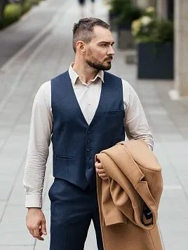 ЖИЛЕТ МУЖСКОЙ PEPLOS V25109-003 СИНИЙ