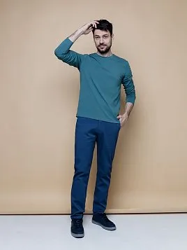 ФУТБОЛКА МУЖСКАЯ С ДЛИННЫМ РУКАВОМ PEPLOS TS24205-L ЗЕЛЕНЫЙ