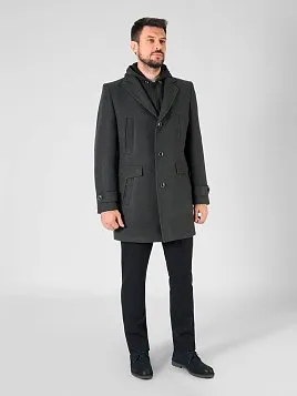 ПАЛЬТО МУЖСКОЕ PEPLOS OW2407-CT ТЕМНО-СЕРЫЙ