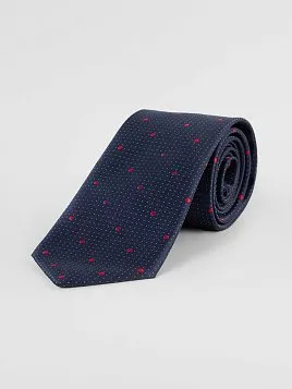 ГАЛСТУК МУЖСКОЙ PEPLOS ТЕМНО-СИНИЙ. ТОЧКИ (400/156864-5)