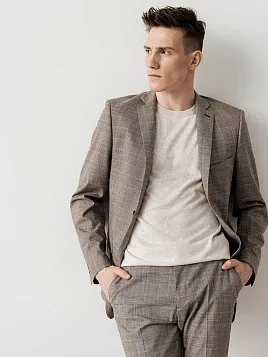 КОСТЮМ МУЖСКОЙ PEPLOS SU24137-SL БЕЖЕВЫЙ