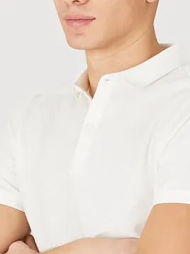 РУБАШКА-ПОЛО ИЗ ТКАНИ ПИКЕ TSP26001-R БЕЛАЯ