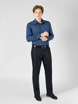 СОРОЧКА МУЖСКАЯ PEPLOS SH23133-SL ТЕМНО-СИНИЙ