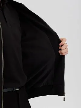 ТРИКОТАЖНЫЙ ПОДРОСТКОВЫЙ БОМБЕР BM26T101-303 ЧЁРНЫЙ