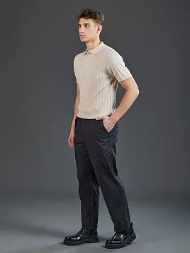 ТРИКОТАЖНАЯ РУБАШКА С ШЕРСТЬЮ И ШЕЛКОМ KN26SH031 БЕЖЕВАЯ