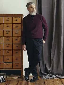 МУЖСКОЙ СВИТЕР KN26S006 БОРДОВЫЙ