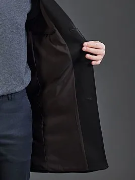 ЧЕРНОЕ ПАЛЬТО С СОДЕРЖАНИЕМ ШЕРСТИ OW26211-CT