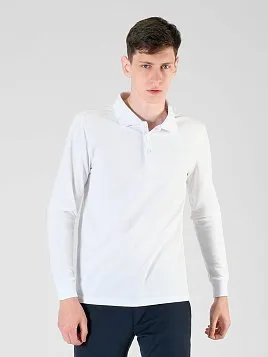 РУБАШКА-ПОЛО ПОДРОСТКОВАЯ С ДЛИННЫМ РУКАВОМ PEPLOS TS23T23-P БЕЛЫЙ