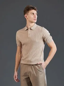 ТРИКОТАЖНАЯ РУБАШКА KN26SH030 БЕЖЕВАЯ