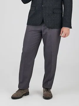 СЕРЫЕ МУЖСКИЕ БРЮКИ С ЗАЩИПАМИ TR26113-230