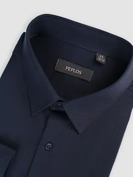 МУЖСКАЯ СОРОЧКА SH26143-SL ТЕМНО-СИНЯЯ