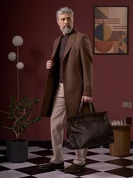 РЫЖЕЕ ПАЛЬТО С СОДЕРЖАНИЕМ ШЕРСТИ OW26216-CT