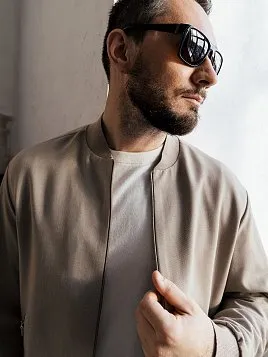 БОМБЕР МУЖСКОЙ PEPLOS JA24127-B БЕЖЕВЫЙ