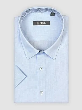 СОРОЧКА МУЖСКАЯ PEPLOS SH23068-K-SL ГОЛУБОЙ