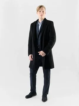 ПАЛЬТО МУЖСКОЕ PEPLOS OW2503-CT ЧЁРНЫЙ