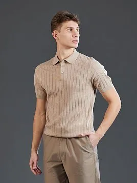 ТРИКОТАЖНАЯ РУБАШКА KN26SH030 БЕЖЕВАЯ