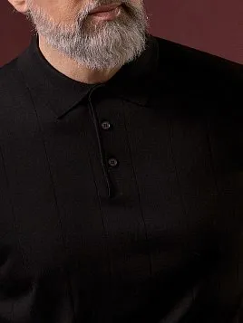 ТРИКОТАЖНАЯ РУБАШКА С ШЕРСТЬЮ KN26SH043 ЧЁРНАЯ