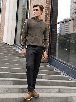 ХУДИ ВЯЗАНОЕ МУЖСКОЕ PEPLOS KN24H023 ЗЕЛЕНЫЙ