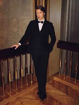 КОСТЮМ МУЖСКОЙ PEPLOS SU25123-R ЧЁРНЫЙ