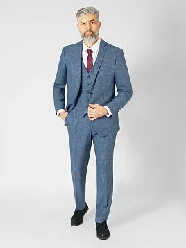 КОСТЮМ МУЖСКОЙ PEPLOS SU22049-SL ГОЛУБОЙ (ЖИЛЕТ ОТДЕЛЬНО)