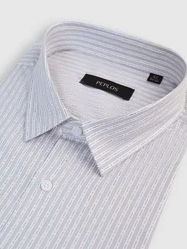 СОРОЧКА МУЖСКАЯ PEPLOS SH25086-K-R СЕРЫЙ