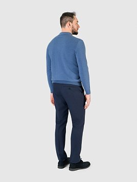 ТРИКОТАЖНАЯ РУБАШКА МУЖ. PEPLOS KN24SH041 СИНИЙ