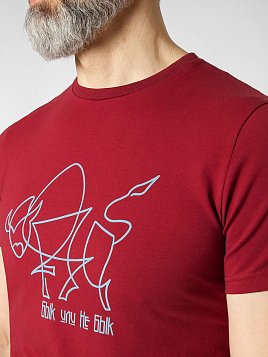 ФУТБОЛКА МУЖСКАЯ PEPLOS TS22107-R КРАСНЫЙ/БОРДО