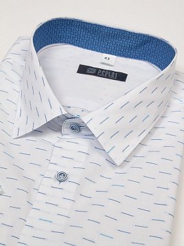 СОРОЧКА МУЖСКАЯ PEPLOS SH20002-К-R БЕЛЫЙ