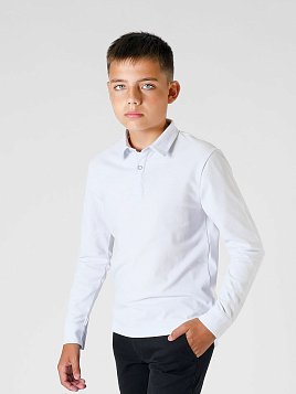 РУБАШКА-ПОЛО С ДЛИННЫМ РУКАВОМ ДЛЯ МАЛЬЧИКА MAJESTIC LEGATE TS23J10-P БЕЛЫЙ
