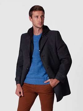 ПАЛЬТО МУЖСКОЕ PEPLOS OW2104-CT СЕРЫЙ