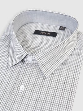 СОРОЧКА МУЖСКАЯ PEPLOS SH25087-K-R СЕРЫЙ