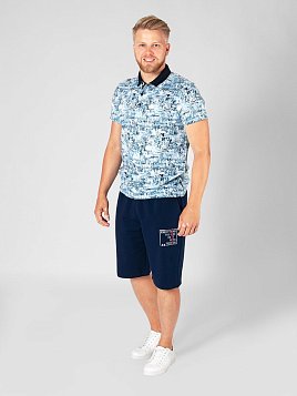 ШОРТЫ МУЖСКИЕ PEPLOS SS21004 ГОЛУБОЙ