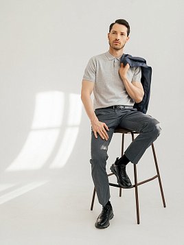 БРЮКИ МУЖСКИЕ PEPLOS TR24122-212 ТЕМНО-СЕРЫЙ