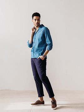 СОРОЧКА МУЖСКАЯ PEPLOS SH21242-R БИРЮЗОВЫЙ