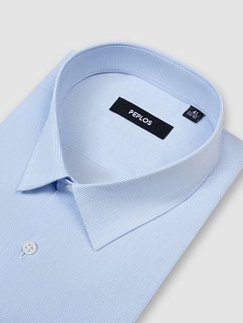 СОРОЧКА МУЖСКАЯ PEPLOS SH24077-K-R ГОЛУБОЙ