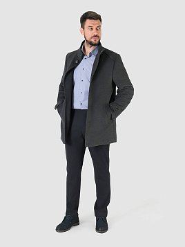 ПАЛЬТО МУЖСКОЕ PEPLOS OW2406-CT ТЕМНО-СЕРЫЙ