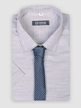 СОРОЧКА МУЖСКАЯ PEPLOS SH19021-K-SL СЕРЫЙ