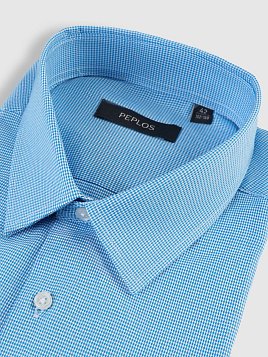 СОРОЧКА МУЖСКАЯ PEPLOS SH25244-R БИРЮЗОВЫЙ