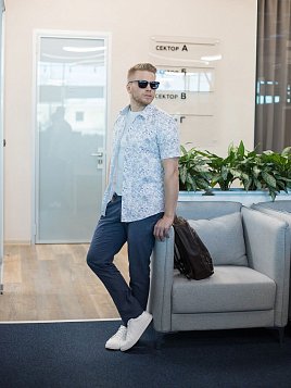 СОРОЧКА МУЖСКАЯ PEPLOS SH20003-К-SL БЕЛЫЙ