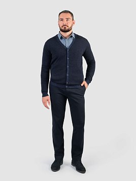 КАРДИГАН МУЖСКОЙ PEPLOS KN25C013 ТЕМНО-СИНИЙ